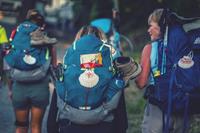 Pilgrims walking on the Camino in Spain. Photo credit: Tim Charody